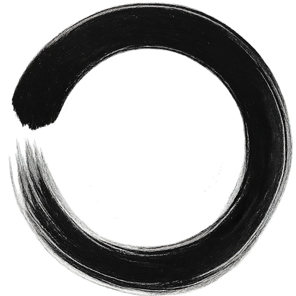 An Ensō, a Zen circle drawn with one brushstroke